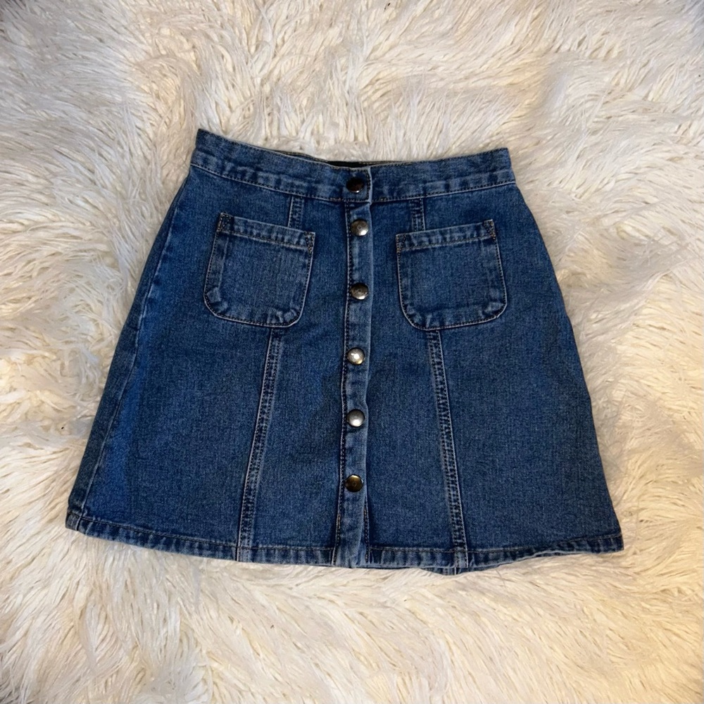 Urban Outfitters BDG - Mini Button Up Jean Skirt